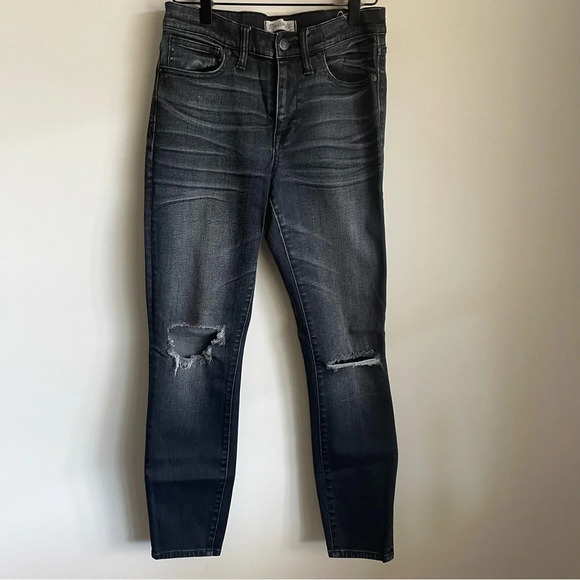 Madewell black high riser skinny distressed jeans size 27 - Picture 1 of 10